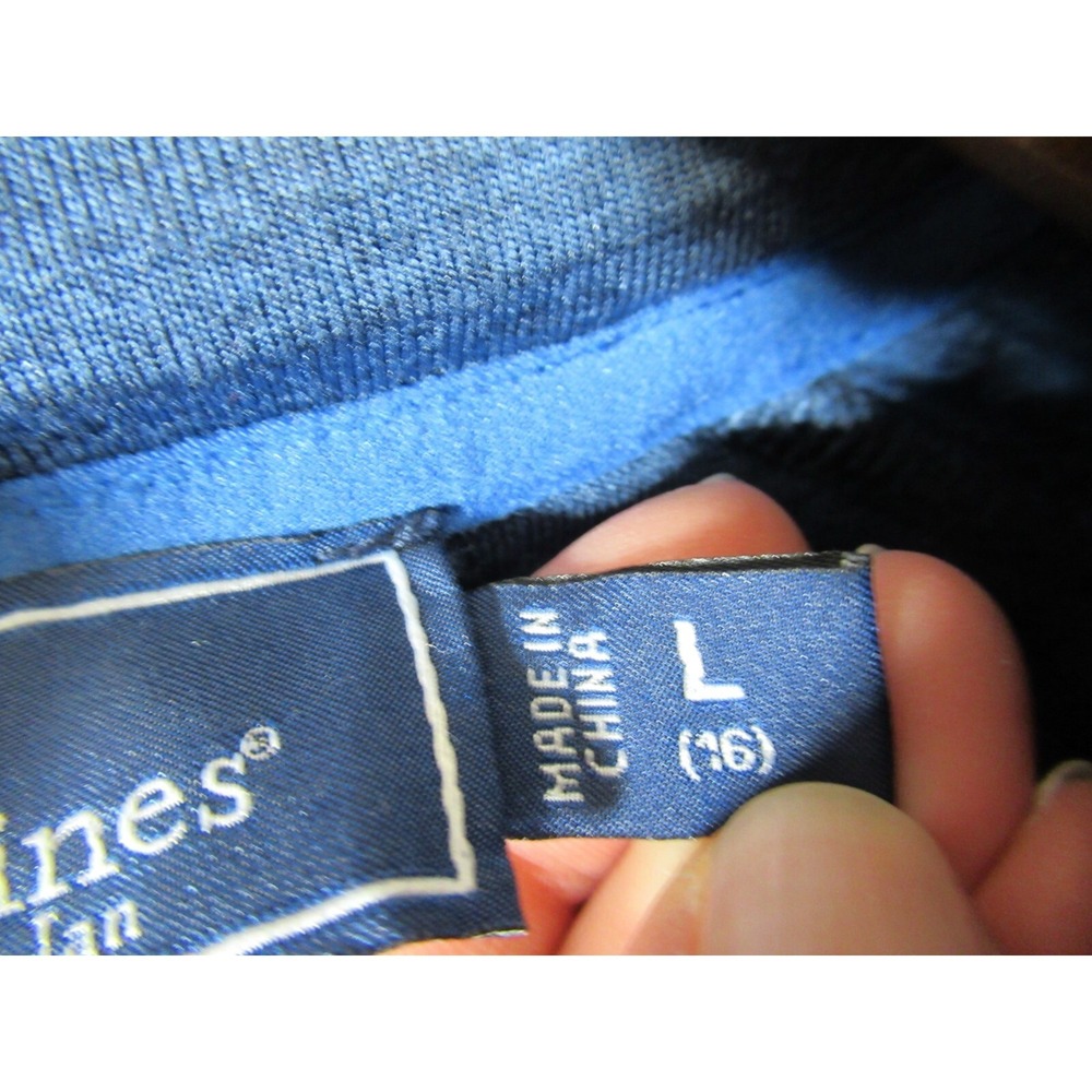 Vineyard Vines Grid Fleece 1/4 Zip Pullover Boys L 16 Blue - Picture 5 of 7